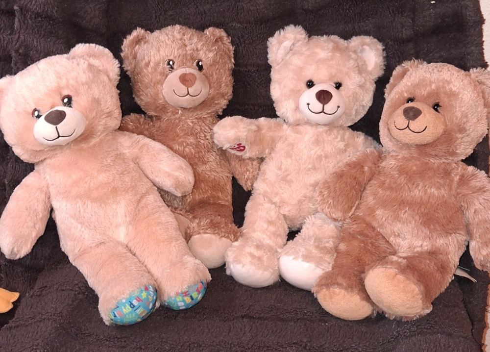 Build A Bear Lot Of 4 stuffed animals Workshop Teddy Bears Used.
